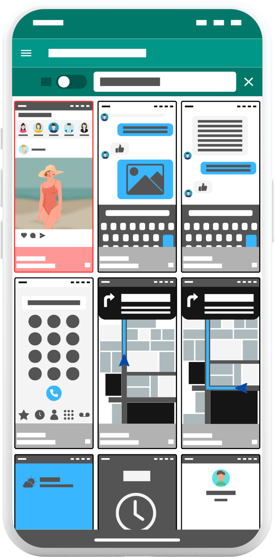 simplified user interface image of truple screenshot dashboard showing a problematic image